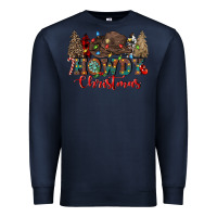 Navy howdy christmas Premium Sweatshirt - CowGirlArtShop