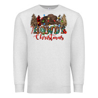 Oatmeal Heather howdy christmas Premium Sweatshirt - CowGirlArtShop
