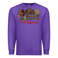 Purple howdy christmas Premium Sweatshirt - CowGirlArtShop