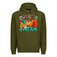 Army Green weather Premium Hoodie - CowGirlArtShop