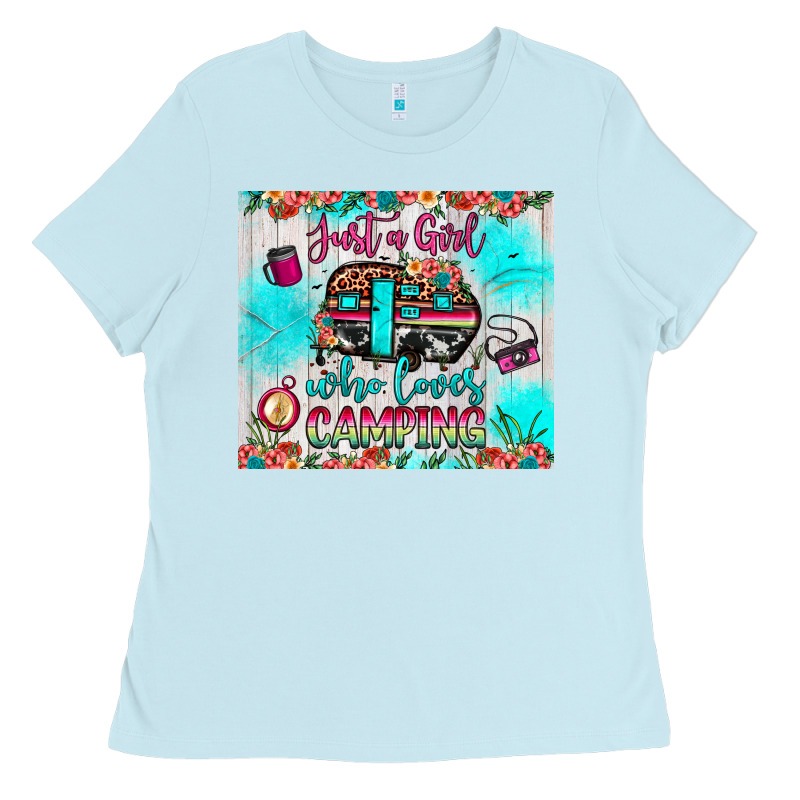 Just A Girl Who Loves Camping Ladies Tee by JahusDesignShop | Teevron