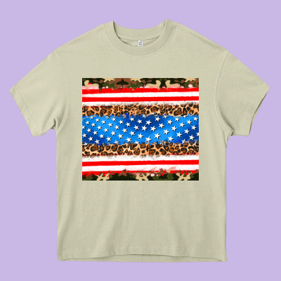 Usa Camouflage American Flag Heavy Core Tee Designed By Adodesignshop