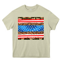 Mossy usa camouflage american flag Heavy Core Tee - AdoDesignShop