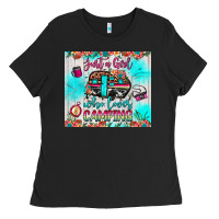 Black just a girl who loves camping Ladies Tee - JahusDesignShop