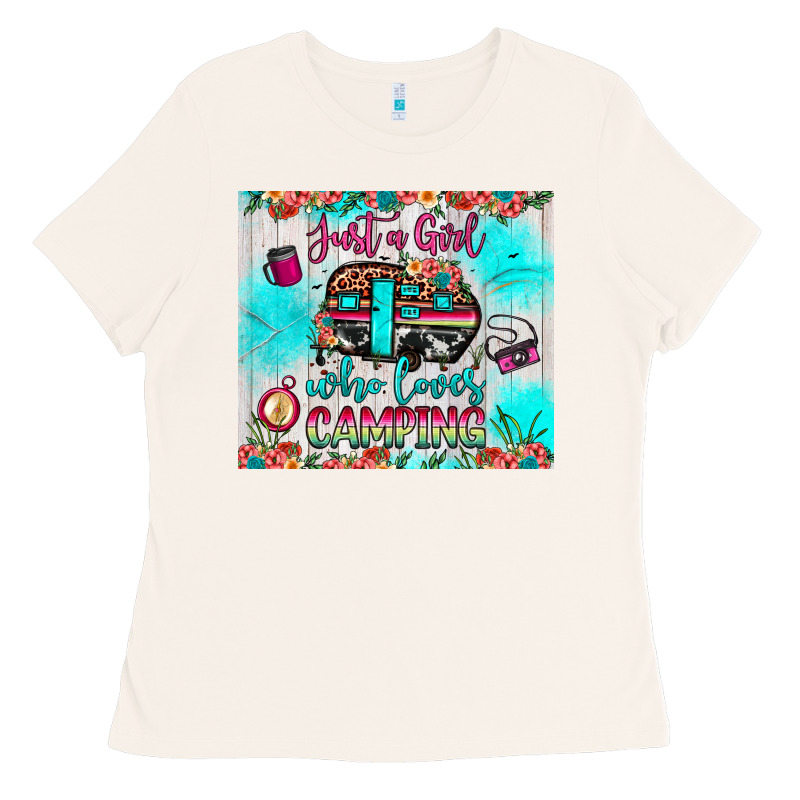 Just A Girl Who Loves Camping Ladies Tee by JahusDesignShop | Teevron