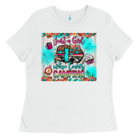 White just a girl who loves camping Ladies Tee - JahusDesignShop