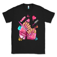 Black pink nail art hand Classic Tee - NancyCooperArtShop
