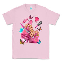 Bubblegum Pink pink nail art hand Classic Tee - NancyCooperArtShop