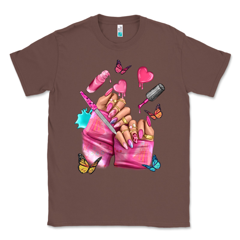 Pink Nail Art Hand Classic Tee by NancyCooperArtShop | Teevron