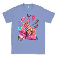 Colony Blue pink nail art hand Classic Tee - NancyCooperArtShop