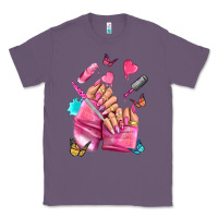 Lavender pink nail art hand Classic Tee - NancyCooperArtShop