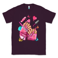 Plum pink nail art hand Classic Tee - NancyCooperArtShop