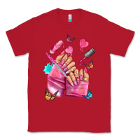 Red pink nail art hand Classic Tee - NancyCooperArtShop