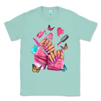 Seafoam pink nail art hand Classic Tee - NancyCooperArtShop