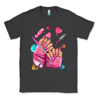 Smoke pink nail art hand Classic Tee - NancyCooperArtShop