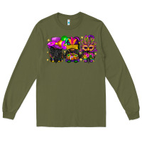 Army Green Mardi Gras afro gnomies Long Sleeve Tee - BundleAndBundleShop