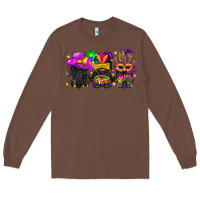 Chestnut Mardi Gras afro gnomies Long Sleeve Tee - BundleAndBundleShop