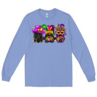 Colony Blue Mardi Gras afro gnomies Long Sleeve Tee - BundleAndBundleShop