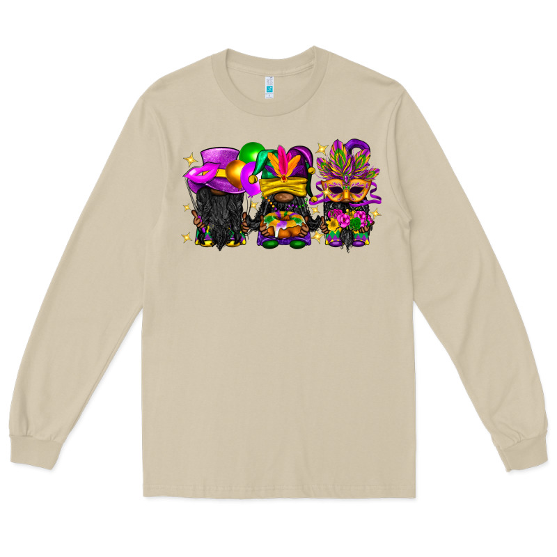 Mardi Gras Afro Gnomies Long Sleeve Tee by BundleAndBundleShop | Teevron