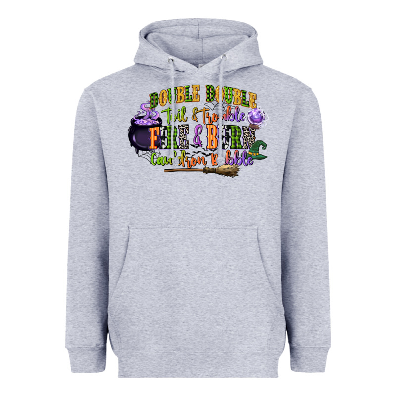 Double Double Toil And Trouble Fire And Burn Cauld Heavyweight Hoodie by CowGirlArtShop | Teevron