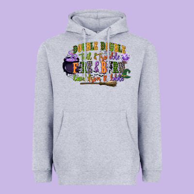 Double Double Toil And Trouble Fire And Burn Cauld Heavyweight Hoodie Designed By Cowgirlartshop