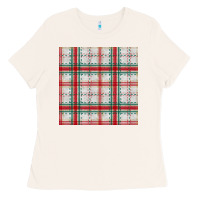 Bone christmas plaid seamless pattern Ladies Tee - BundleAndBundleShop