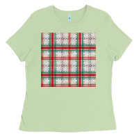 Matcha christmas plaid seamless pattern Ladies Tee - BundleAndBundleShop