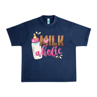 Navy milkaholic girls Urban Heavy Tee - NancyCooperArtShop