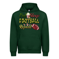 Forest Green eat sleep football repeat Urban Hoodie - BundleAndBundleShop
