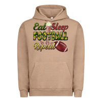 Pigment Burro eat sleep football repeat Urban Hoodie - BundleAndBundleShop