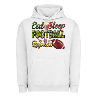 Pigment Lunar Rock eat sleep football repeat Urban Hoodie - BundleAndBundleShop