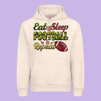 Eat Sleep Football Repeat Urban Hoodie Designed By Bundleandbundleshop