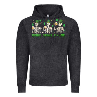 Vintage Black drink drank drunk st. patricks day skeletons Vintage Hoodie - MaliasSmallBusiness