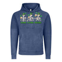 Vintage Denim drink drank drunk st. patricks day skeletons Vintage Hoodie - MaliasSmallBusiness