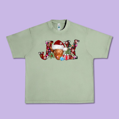 Joy Christmas Heifer Urban Heavy Tee Designed By Adodesignshop