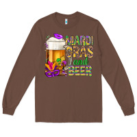 Chestnut Mardi Gras and beer Long Sleeve Tee - BundleAndBundleShop