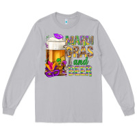 Moon Dust Mardi Gras and beer Long Sleeve Tee - BundleAndBundleShop