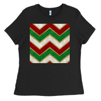 Black christmas stripes seamless pattern Ladies Tee - BundleAndBundleShop