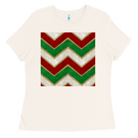 Bone christmas stripes seamless pattern Ladies Tee - BundleAndBundleShop