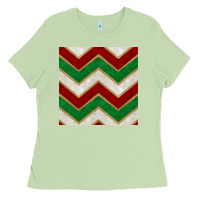 Matcha christmas stripes seamless pattern Ladies Tee - BundleAndBundleShop