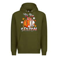 Army Green its the season baseball Premium Hoodie - CowGirlArtShop