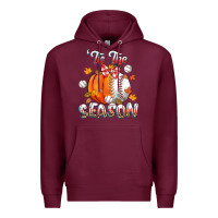 Burgundy its the season baseball Premium Hoodie - CowGirlArtShop