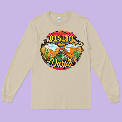Desert Darlin' Sunglassess Long Sleeve Tee Designed By Jahusdesignshop