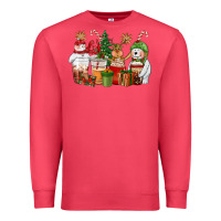 Cardinal christmas polar bear reindeer and snowman coffee c Premium Sweatshirt - CowGirlArtShop