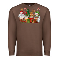 Christmas Polar Bear Reindeer And Snowman Coffee C Premium Sweatshirt | Teevron