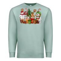 Seafoam christmas polar bear reindeer and snowman coffee c Premium Sweatshirt - CowGirlArtShop