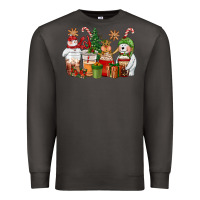 Smoke christmas polar bear reindeer and snowman coffee c Premium Sweatshirt - CowGirlArtShop