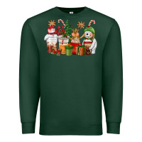 Sports Green christmas polar bear reindeer and snowman coffee c Premium Sweatshirt - CowGirlArtShop