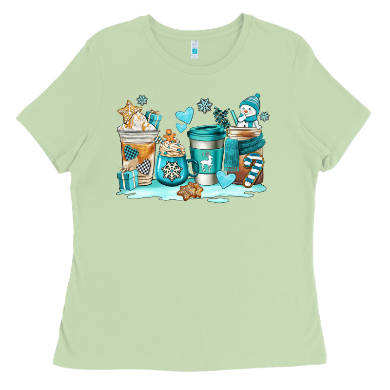 Winter Coffe Cups Ladies Tee by AdoDesignShop | Teevron