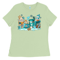 Matcha winter coffe cups Ladies Tee - AdoDesignShop